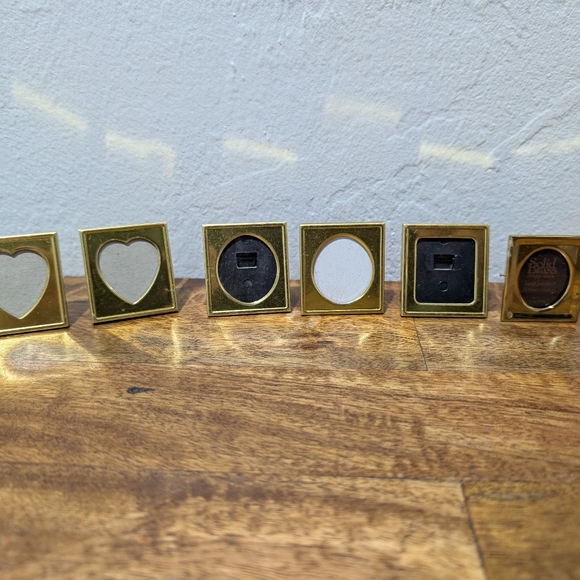 Vintage Tiny Ssilver Metal Flower Miniature Table Top Picture Frame Dollhouse x6 - Picture 1 of 10